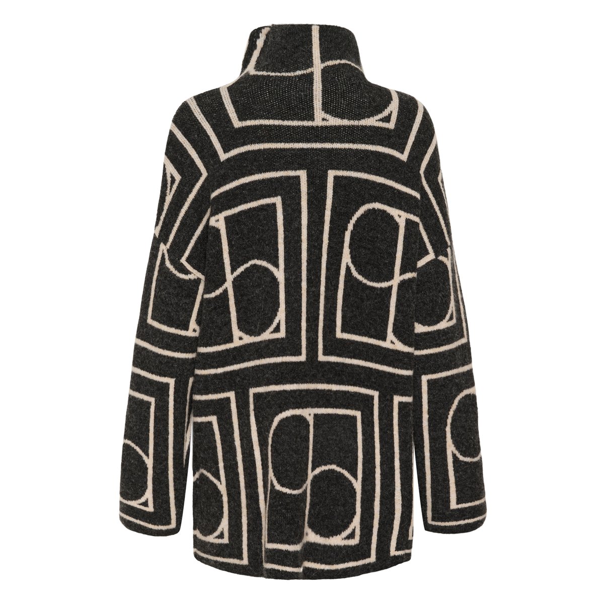 Pullover tricoté noir black w white monogram, SOAKED IN LUXURY