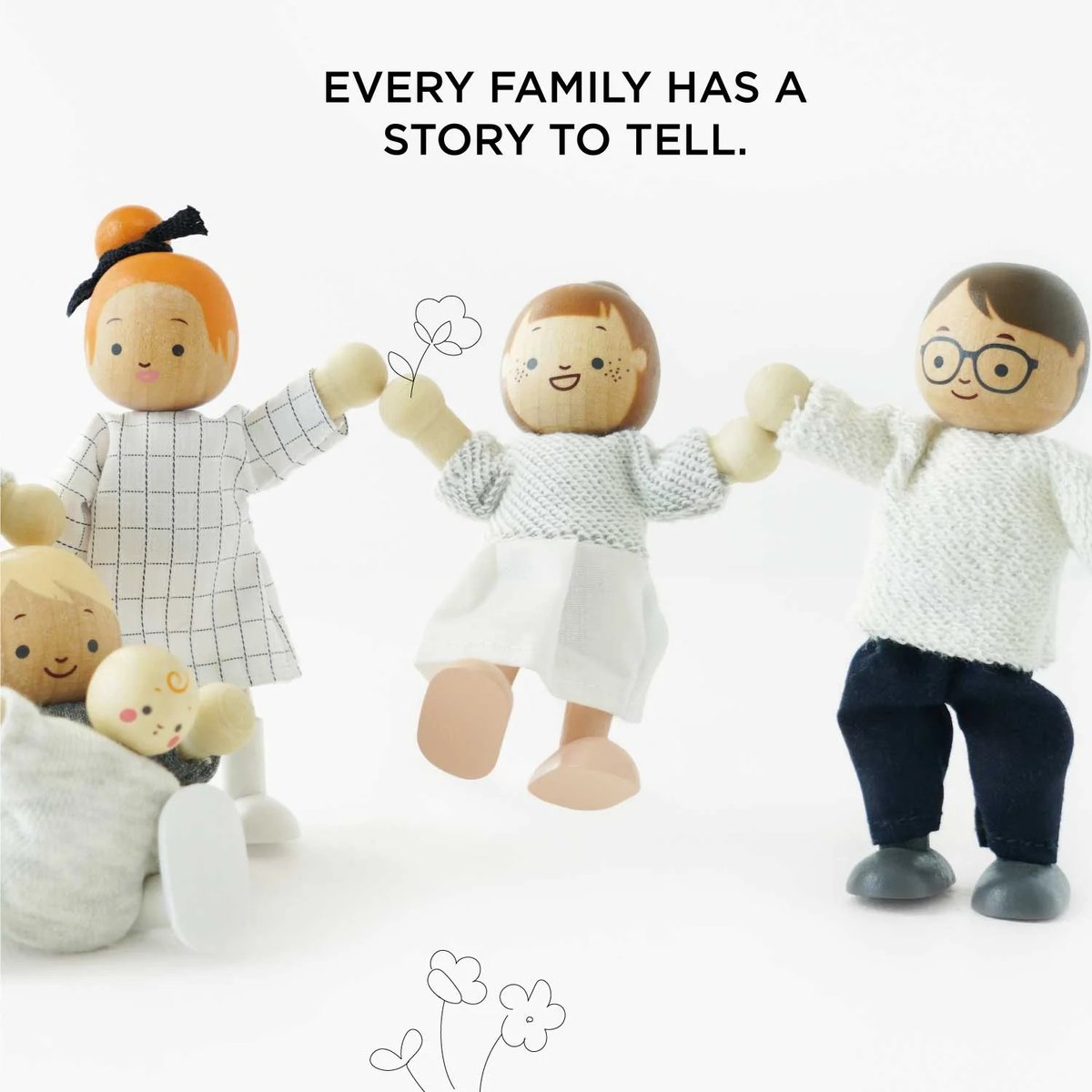 Famille de poupées multicolore, LE TOY VAN