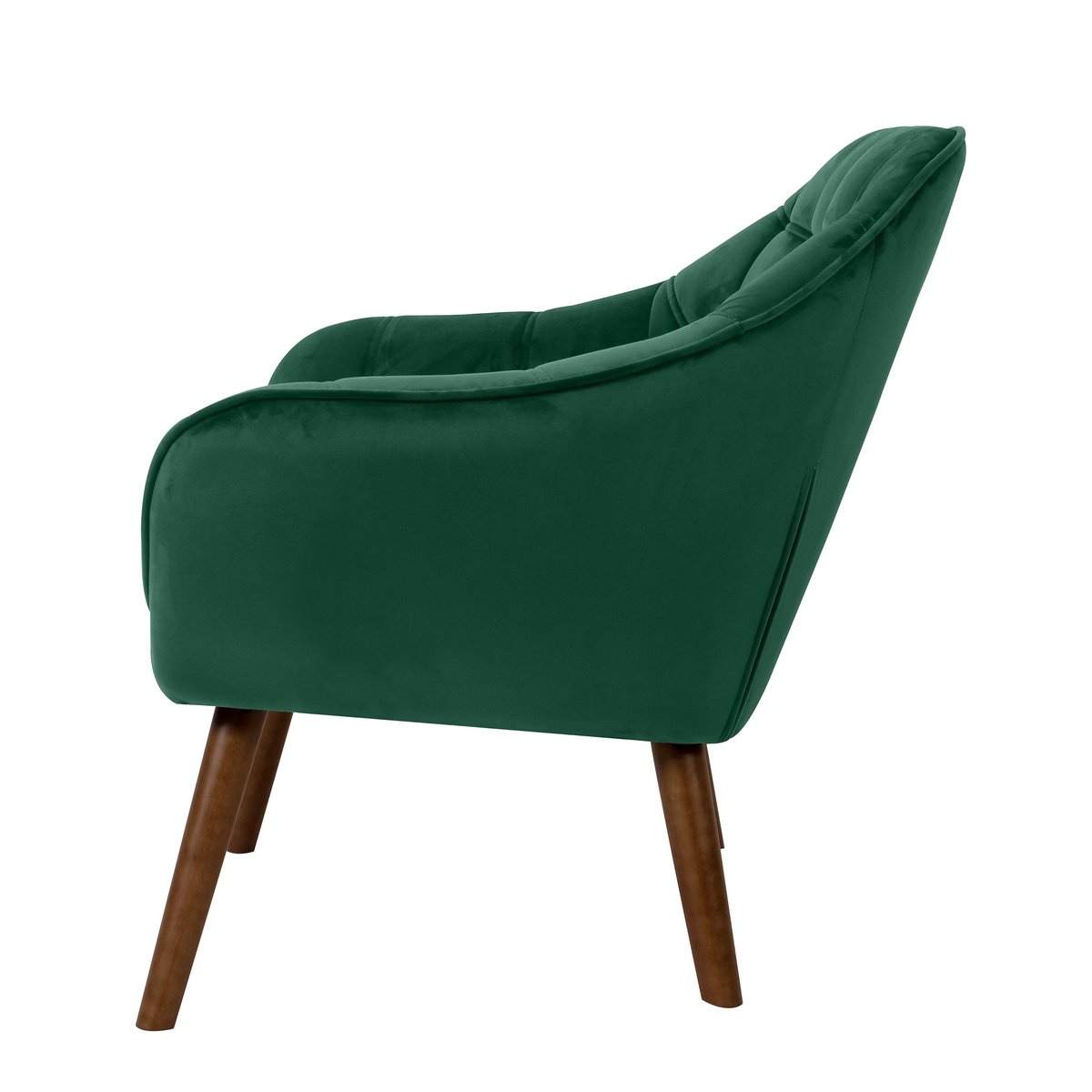 Fauteuil en velours - SIMBA vert foncé, MAISON PAVANE