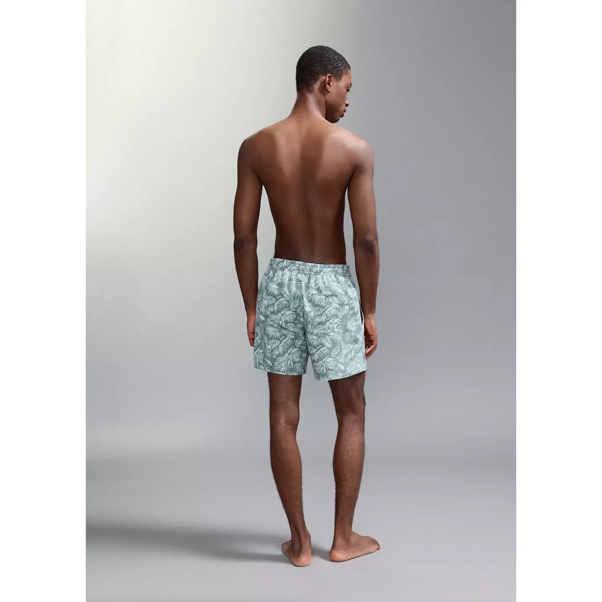 Maillot de bain imprimé palmiers kaki, MANGO TEEN