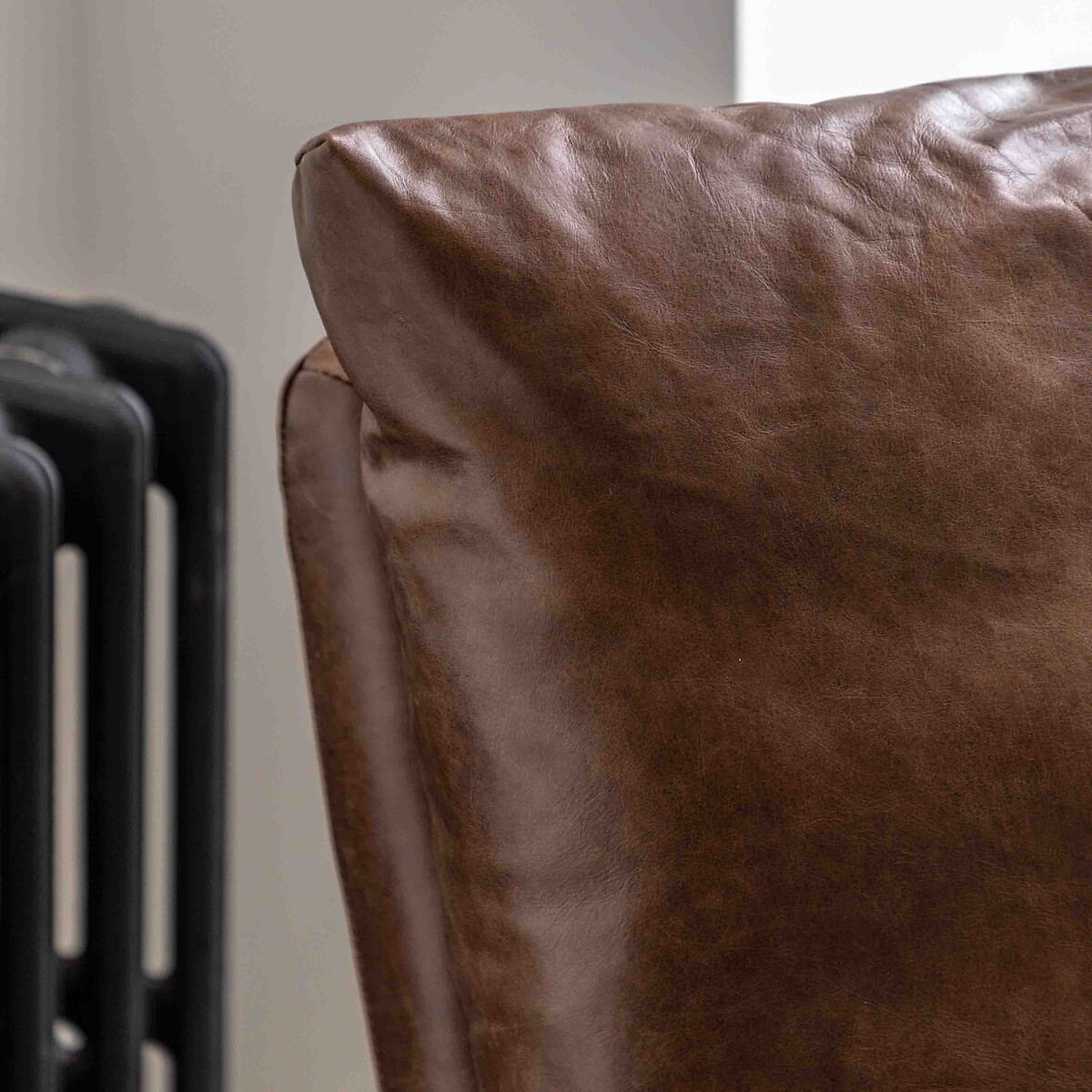 Fabian Leather Lounger Chair brown leather, ÉDITÉ