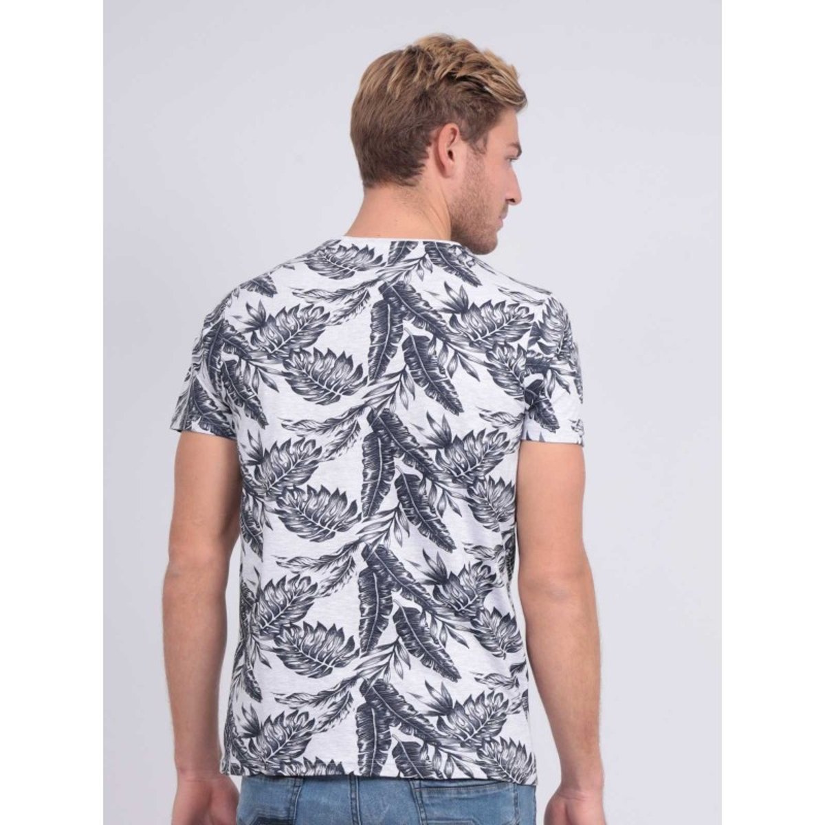 T-shirt Col Rond Pur Coton Netoman bleu marine, RITCHIE