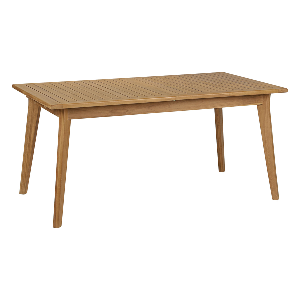 Table de jardin extensible en bois teck massif L160-210 cm LOMBOK couleur unique, MILIBOO