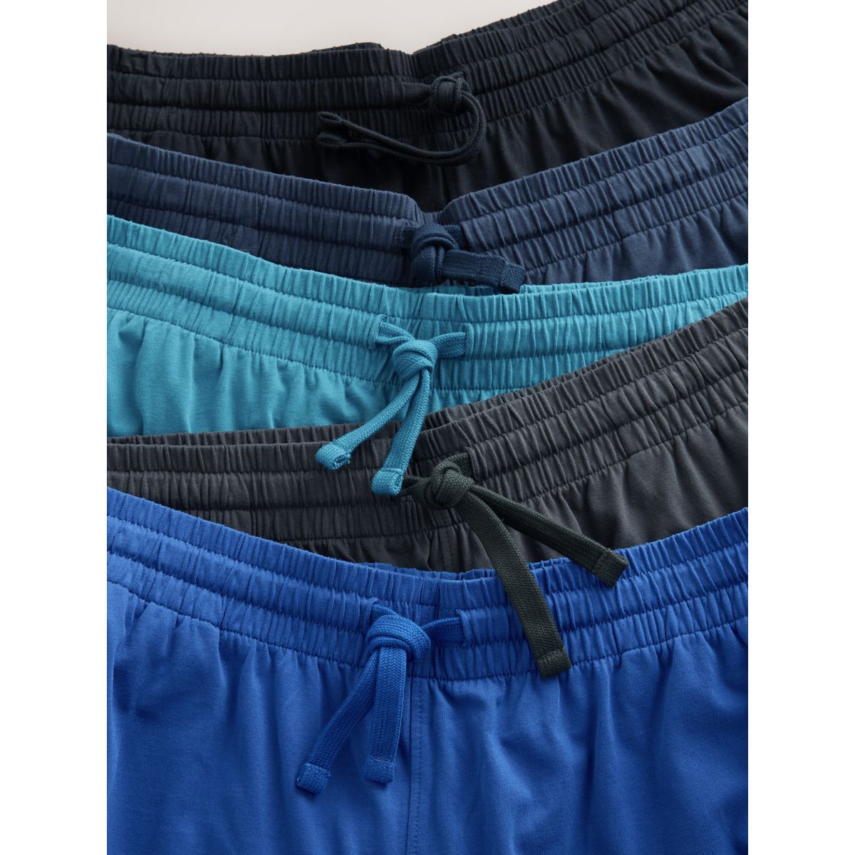 Short de pyjama en jersey, lot 5 bleu/gris, NEXT