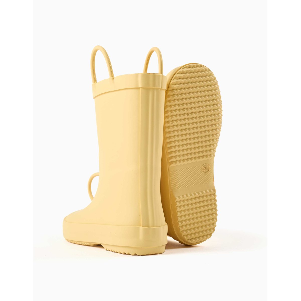Bottes de pluie en caoutchouc avec anses jaune, ZIPPY