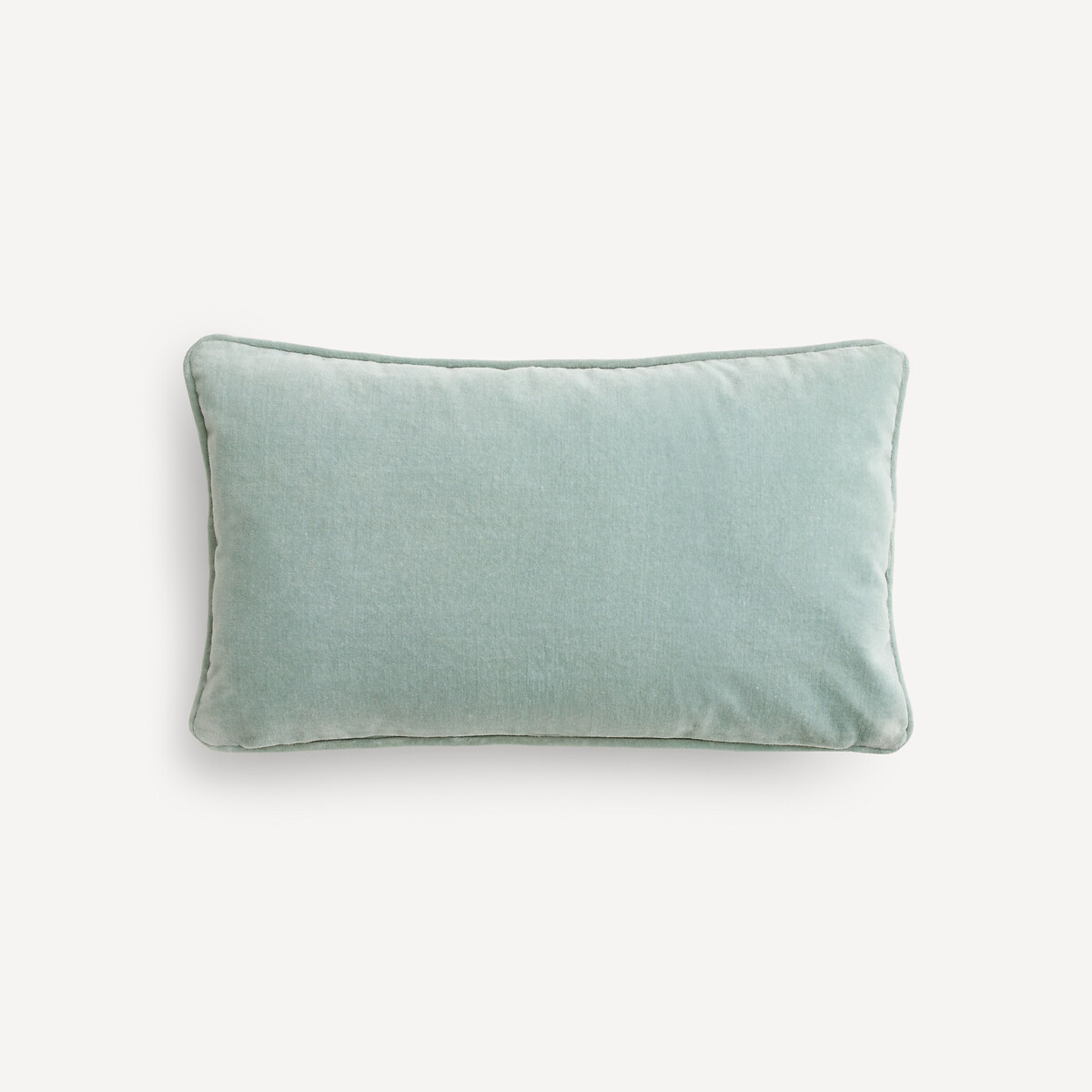 Funda de cojín rectangular, en terciopelo de algodón bordado, NIARA celedón, LA REDOUTE INTERIEURS