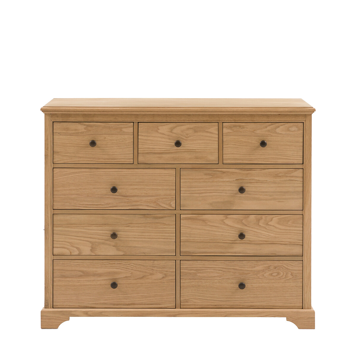 Harriet Oak 9 Drawer Chest light oak wood, SO'HOME