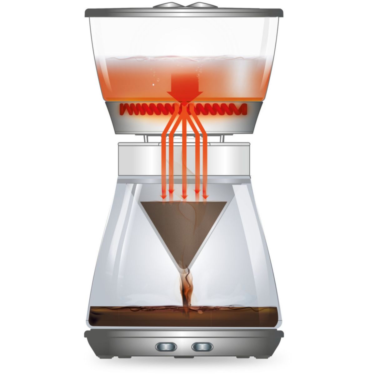 Cafetière filtre CLESSIDRA ICM17210 gris, DELONGHI