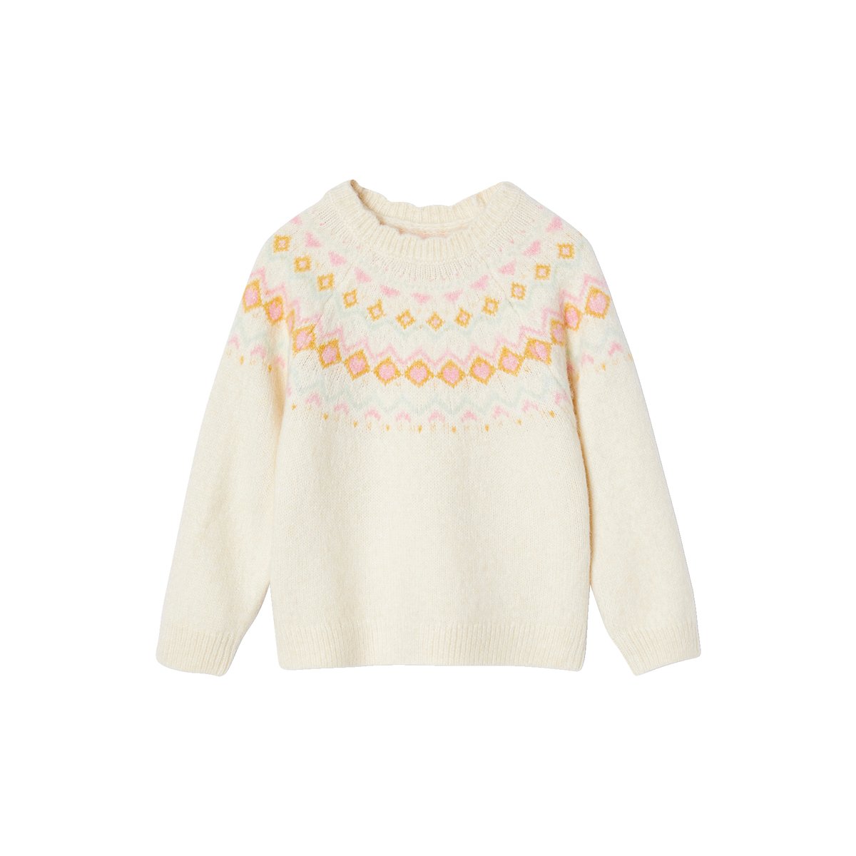Pull jacquard écru, VERTBAUDET