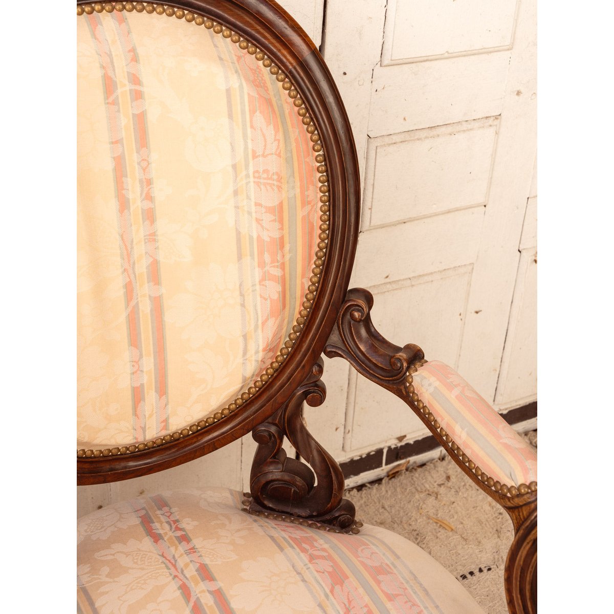 Paire de fauteuils Napoléon III en bois Ernest N°1487 - Bon état bois foncé, DEBONGOUT