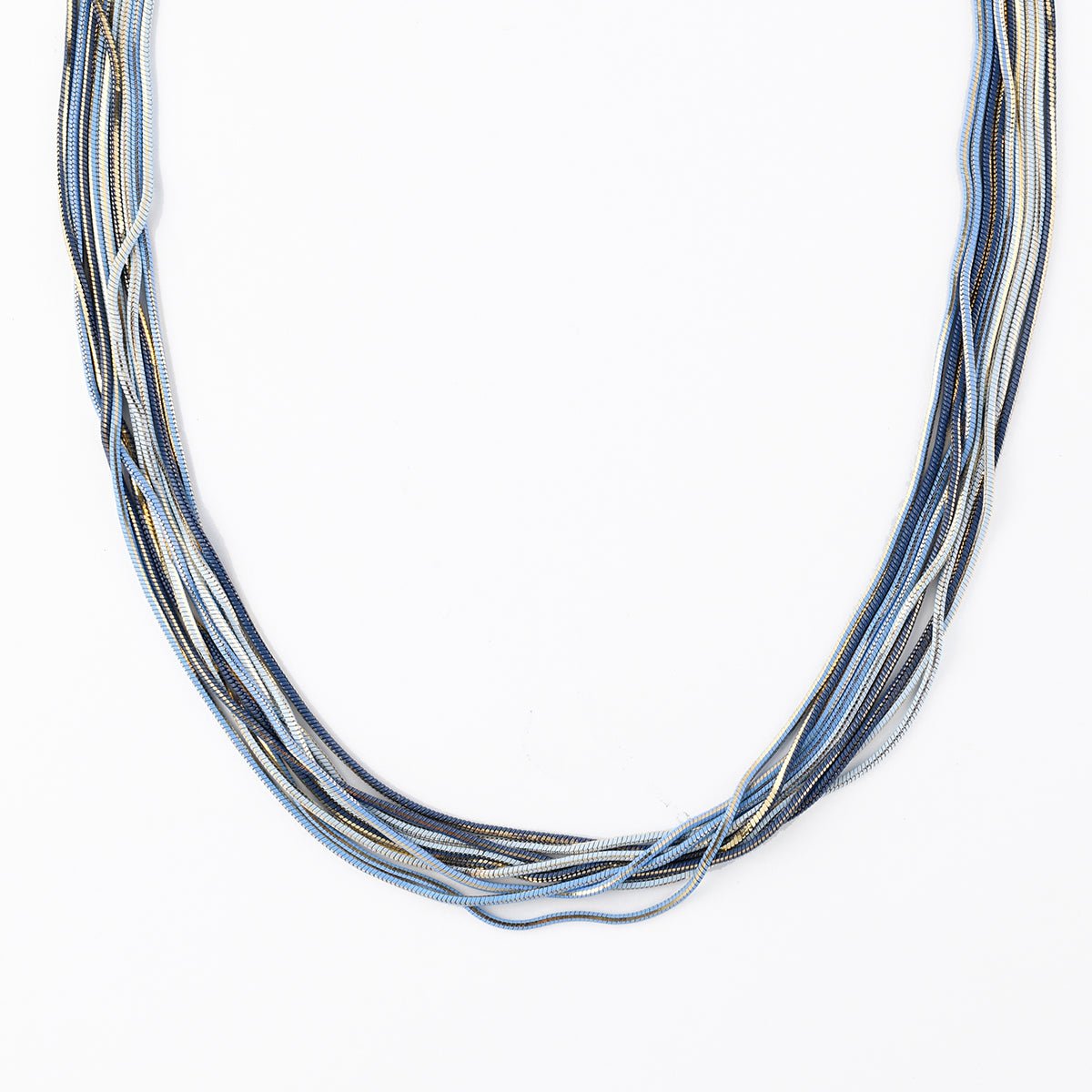 Collier multi chaînes bleu et doré bleu, BALABOOSTE