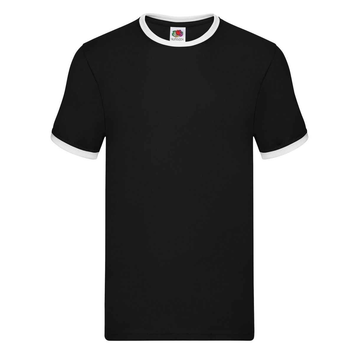 T-shirt RINGER bleu roi / blanc, FRUIT OF THE LOOM