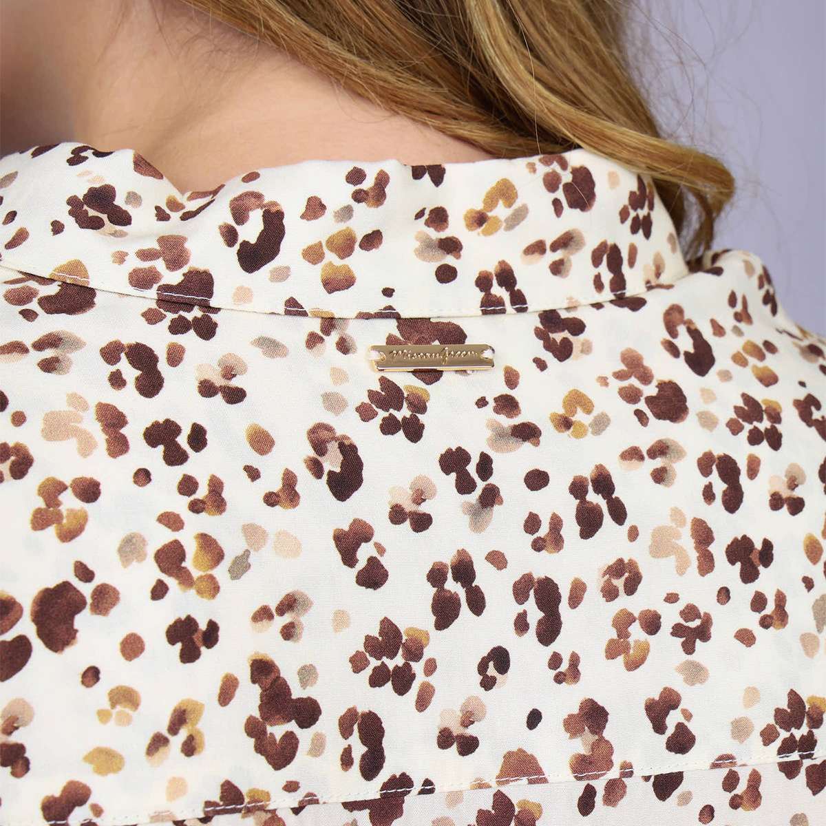 Chemise tachetée Halixe ecru, MISE AU GREEN