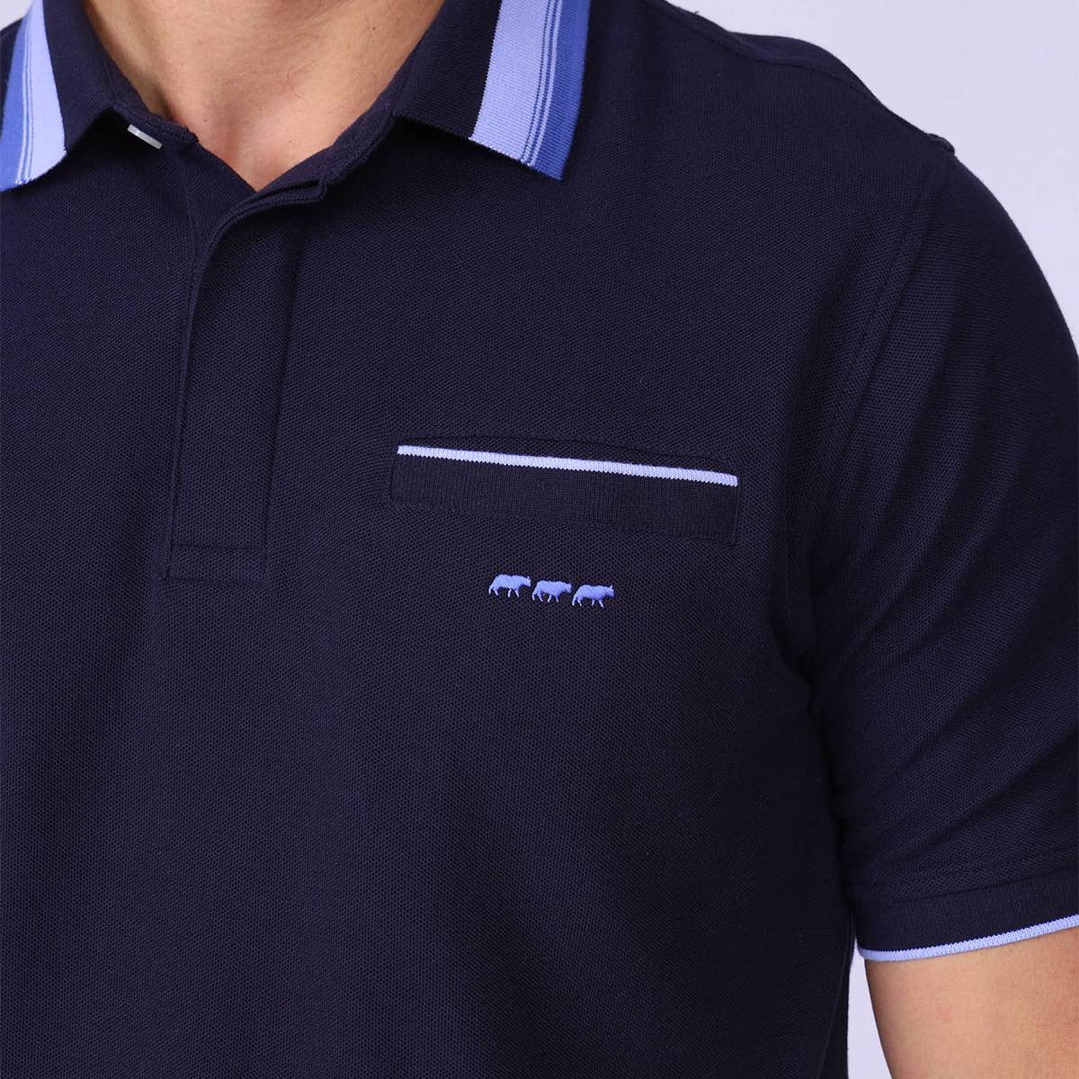 Polo Hervin bleu marine, MISE AU GREEN