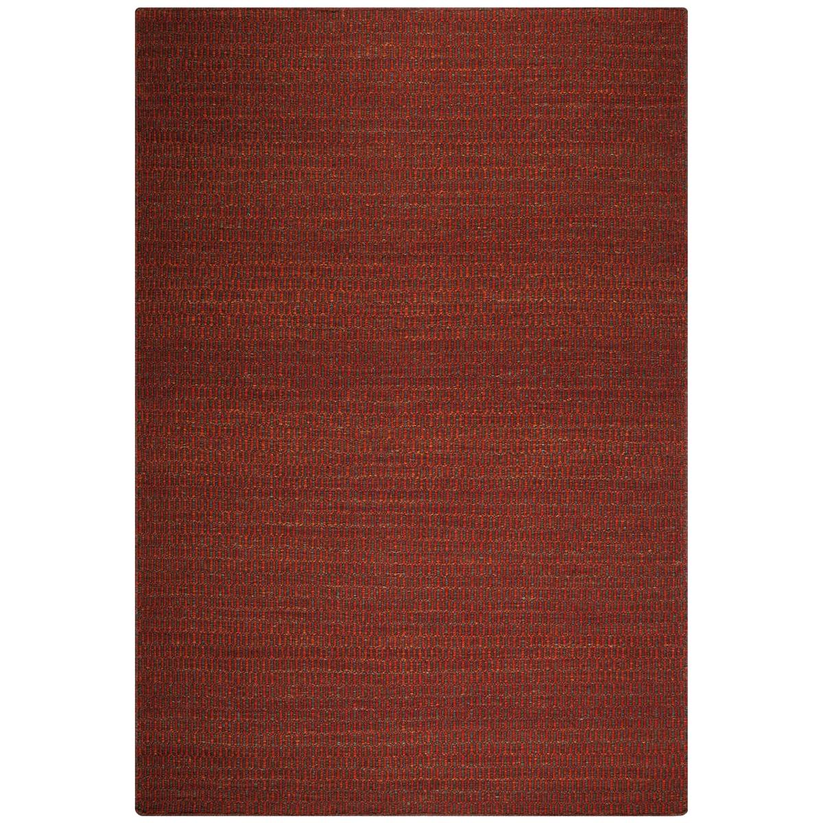 Tapis kilim fait main en laine motif faux uni rouge, UN AMOUR DE TAPIS