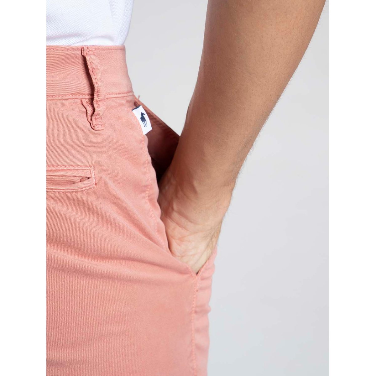Pantalon coupe regular en coton organique PENNYLANE rose, GENTLEMAN FARMER