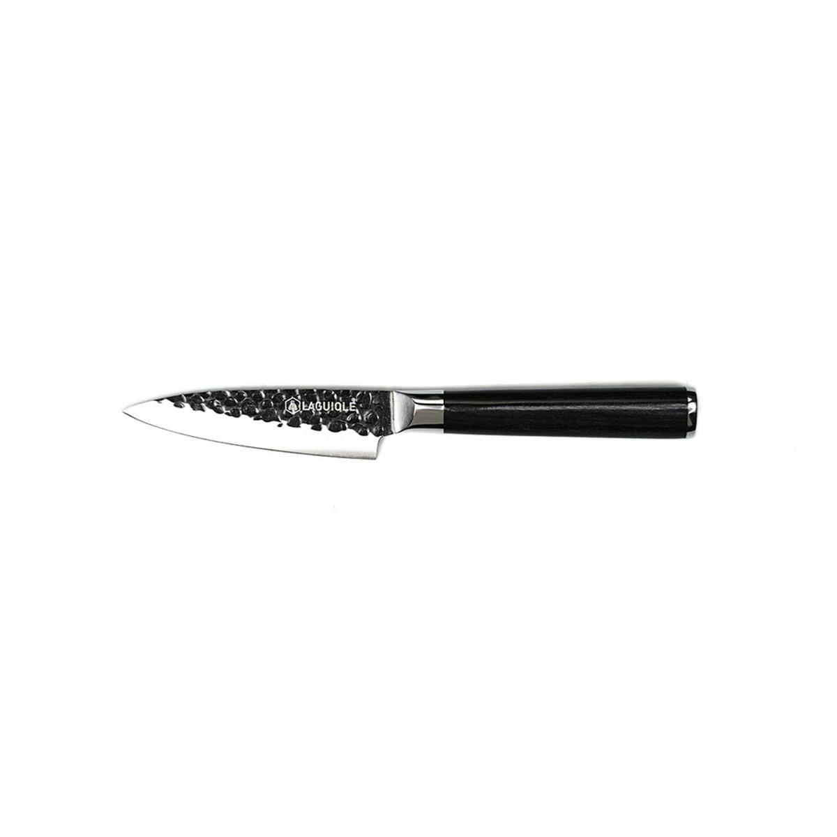 Couteau à légumes noir 21cm avec étui - "Sen" couleur unique, LAGUIOLE CUISSON