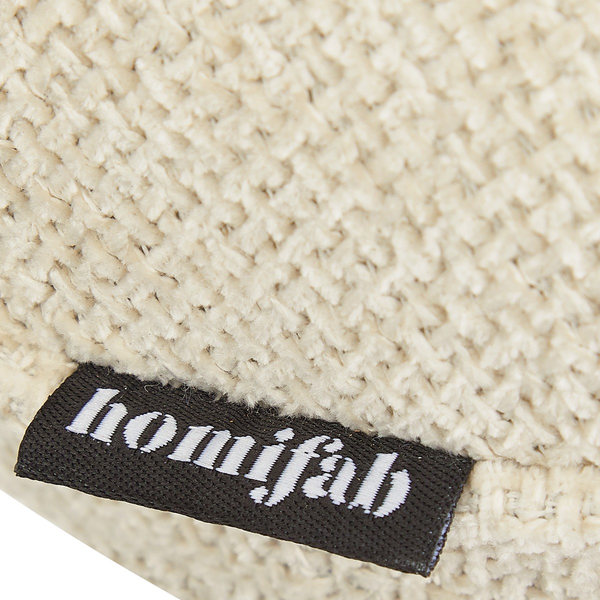 Lot de 2 chaises de salle à manger chromées en tissu chenille - LOU beige, HOMIFAB