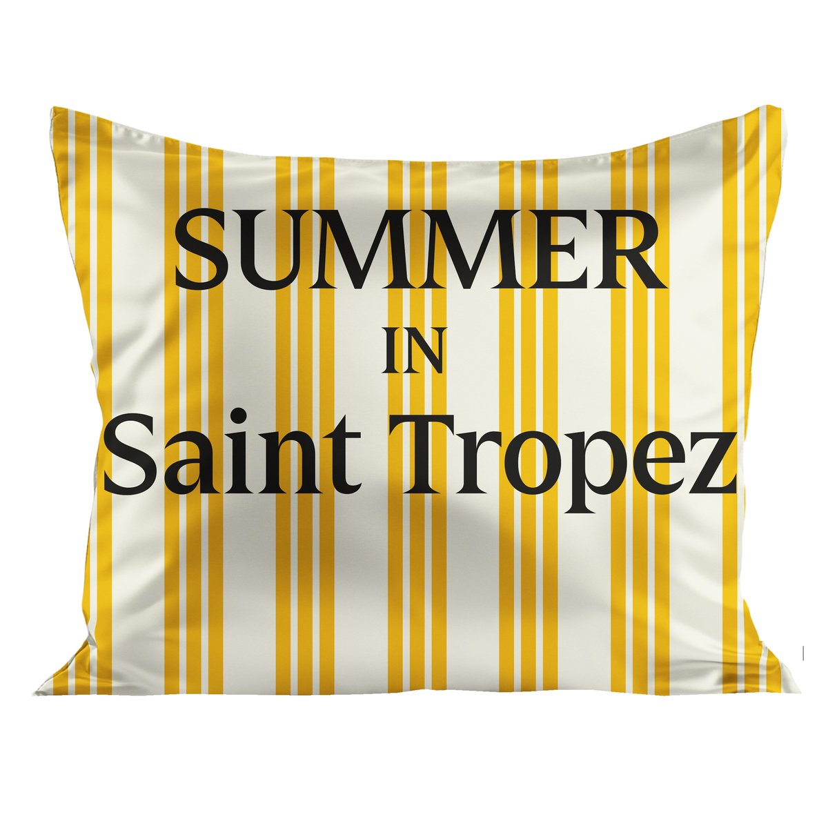 Pouf XL extérieur imperméable à rayure Summer in St Tropez jaune, MX HOME
