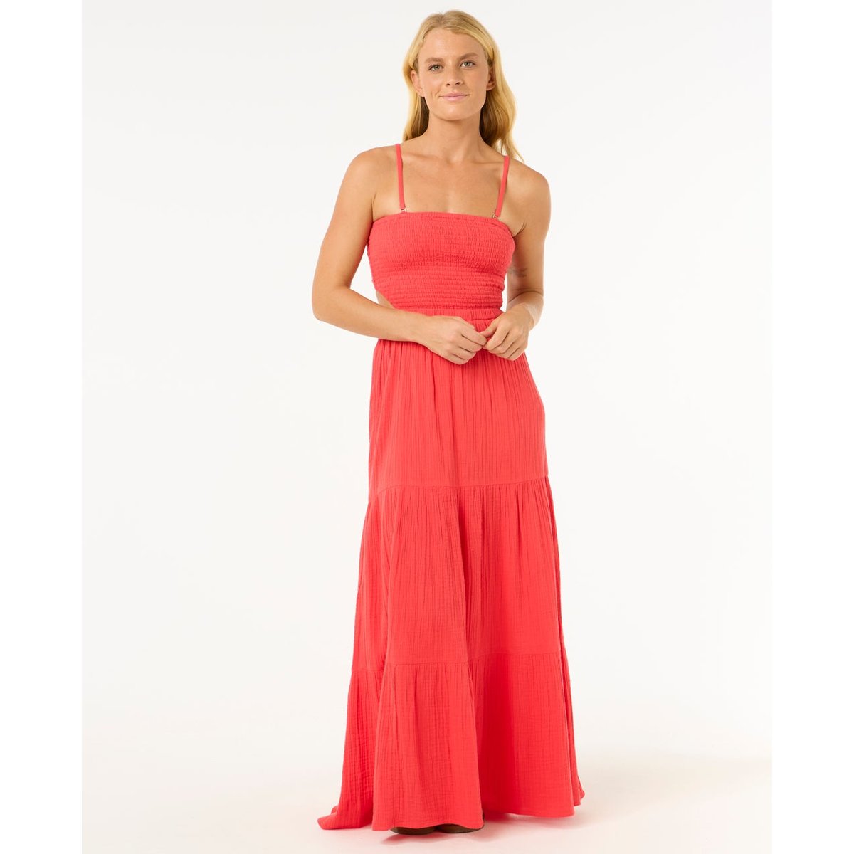 Robe PREMIUM SURF MAXI DRESS rouge hibiscus, RIP CURL