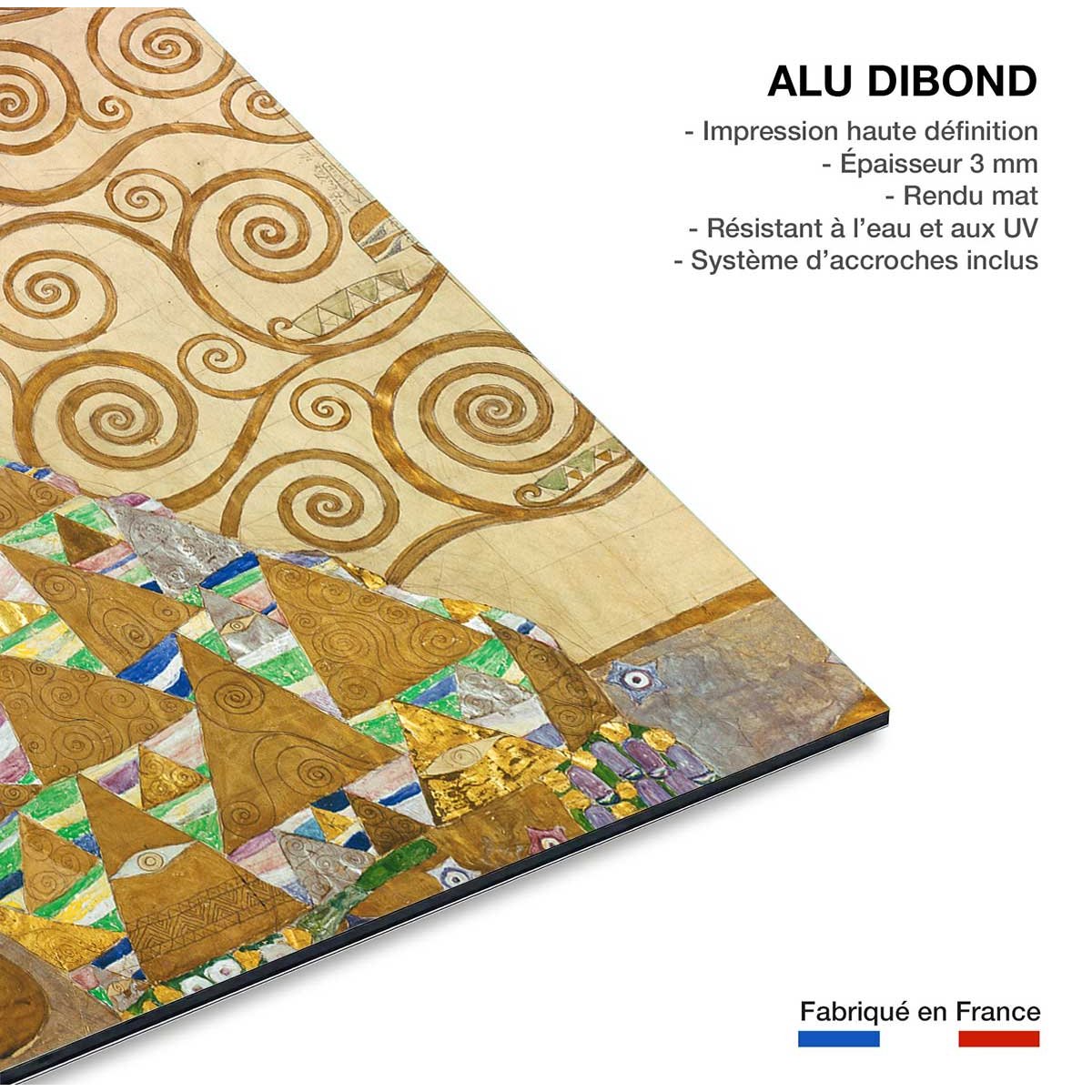 Tableau célèbre Klimt Expectation tableau alu dibond, HEXOA