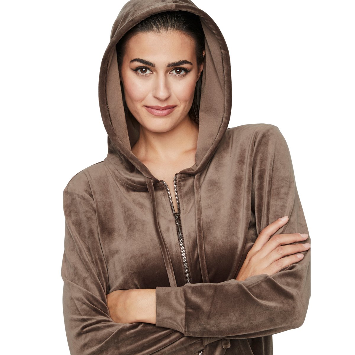 Tenue détente pyjama pantalon veste zippée à capuche P115 SPORT marron, SELMARK