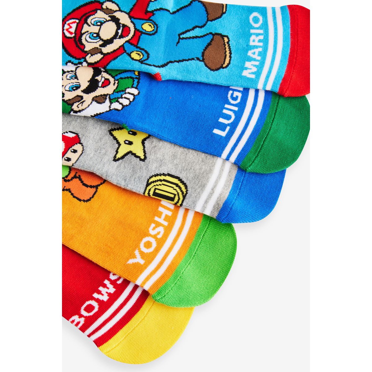 Chaussettes avec personnage, lot de 5 super mario, NEXT