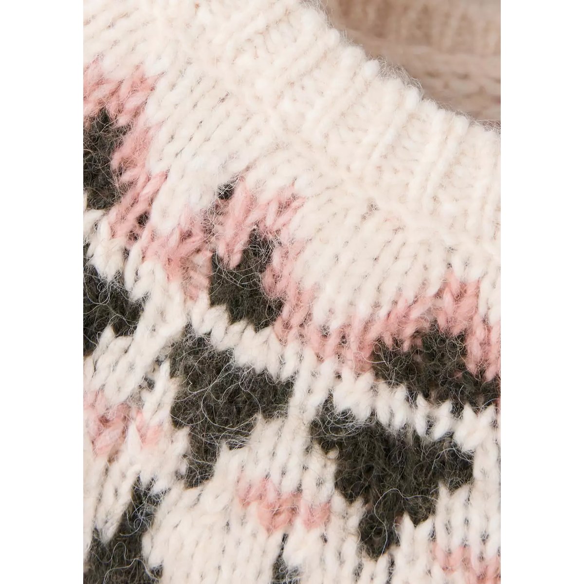 Robe en maille jacquard beige, MANGO BABY
