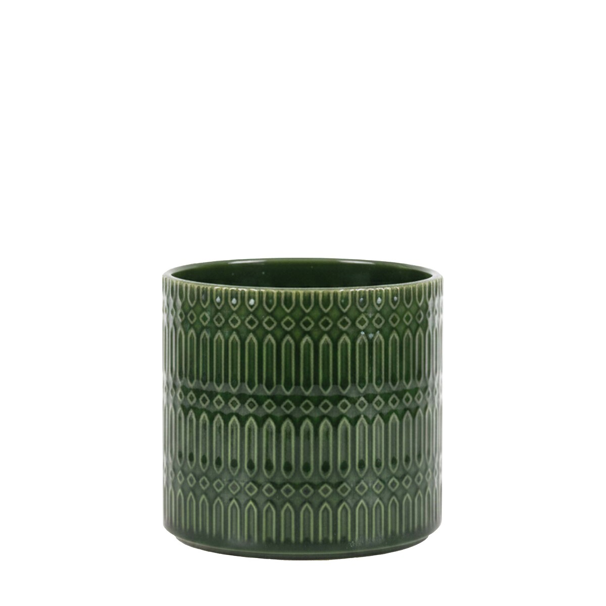 Salara Embossed Planter in Olive green, ÉDITÉ