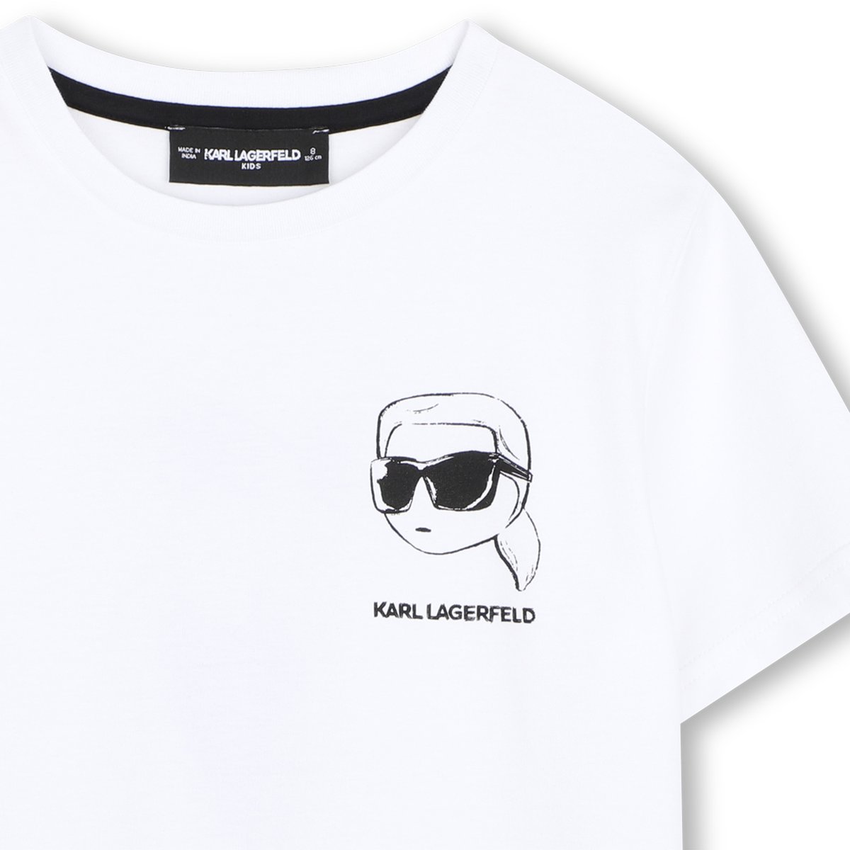 Tee-shirt manches courtes blanc, KARL LAGERFELD KIDS