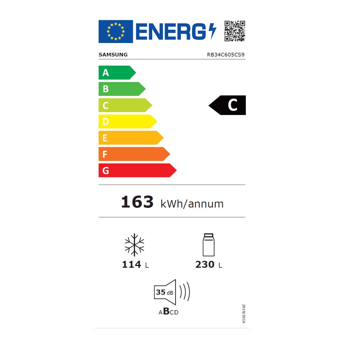 Réfrigérateur combiné RB34C605CS9 gris, SAMSUNG