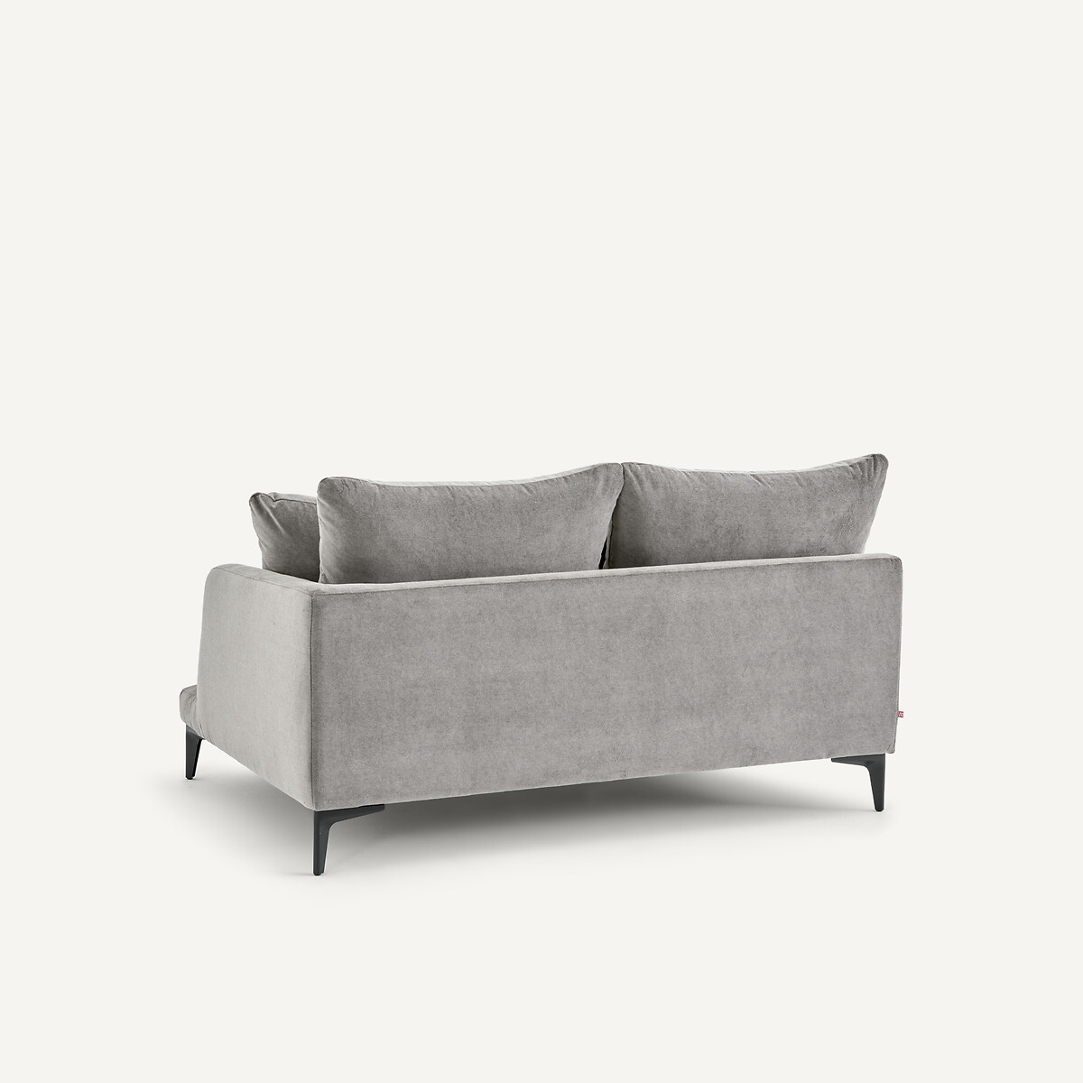 Demi-canapé 2 places en velours stone, MODERNISTE gris souris, EMMANUEL GALLINA X AM.PM