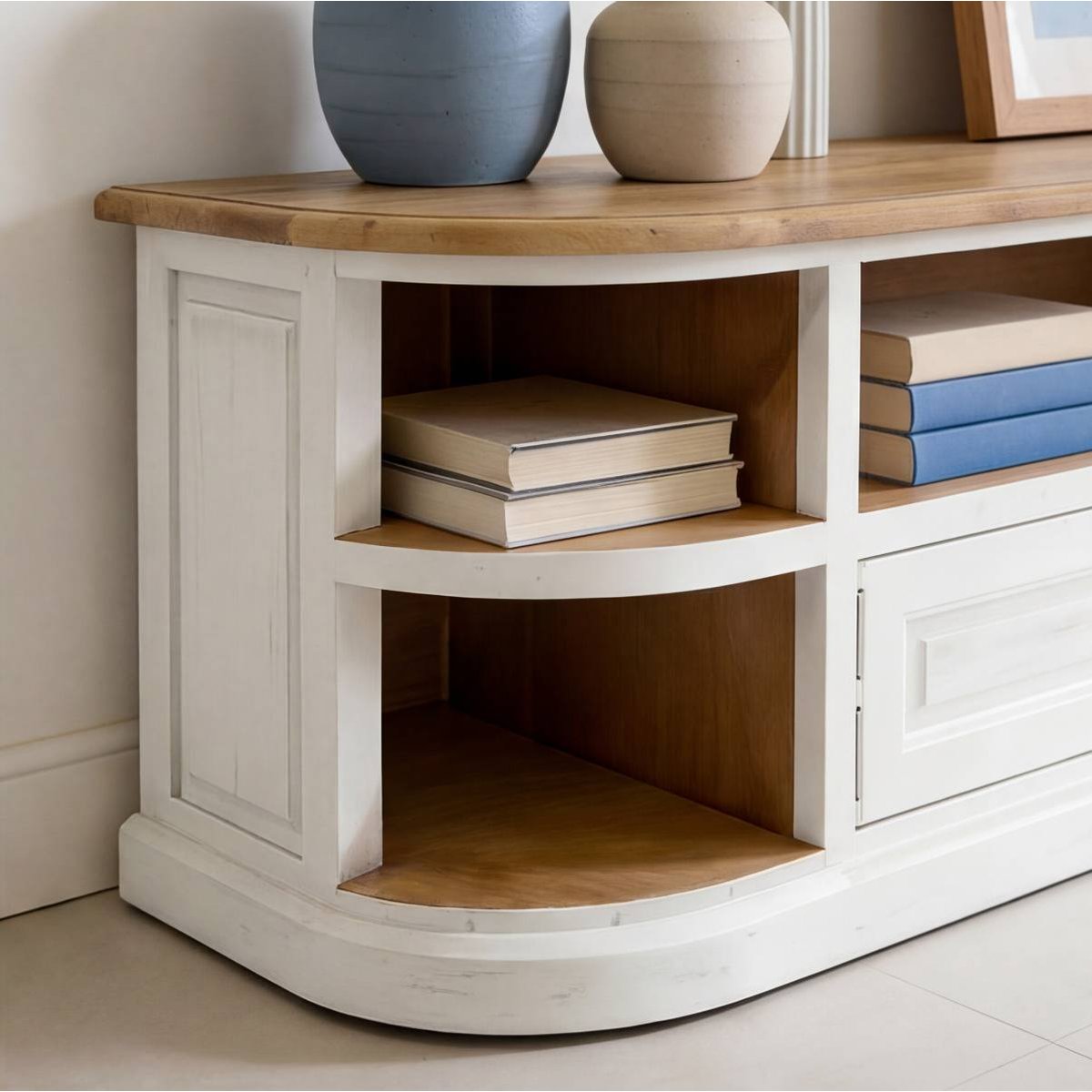 Meuble TV en bois recyclé GARANCE bois clair, MADE IN MEUBLES 