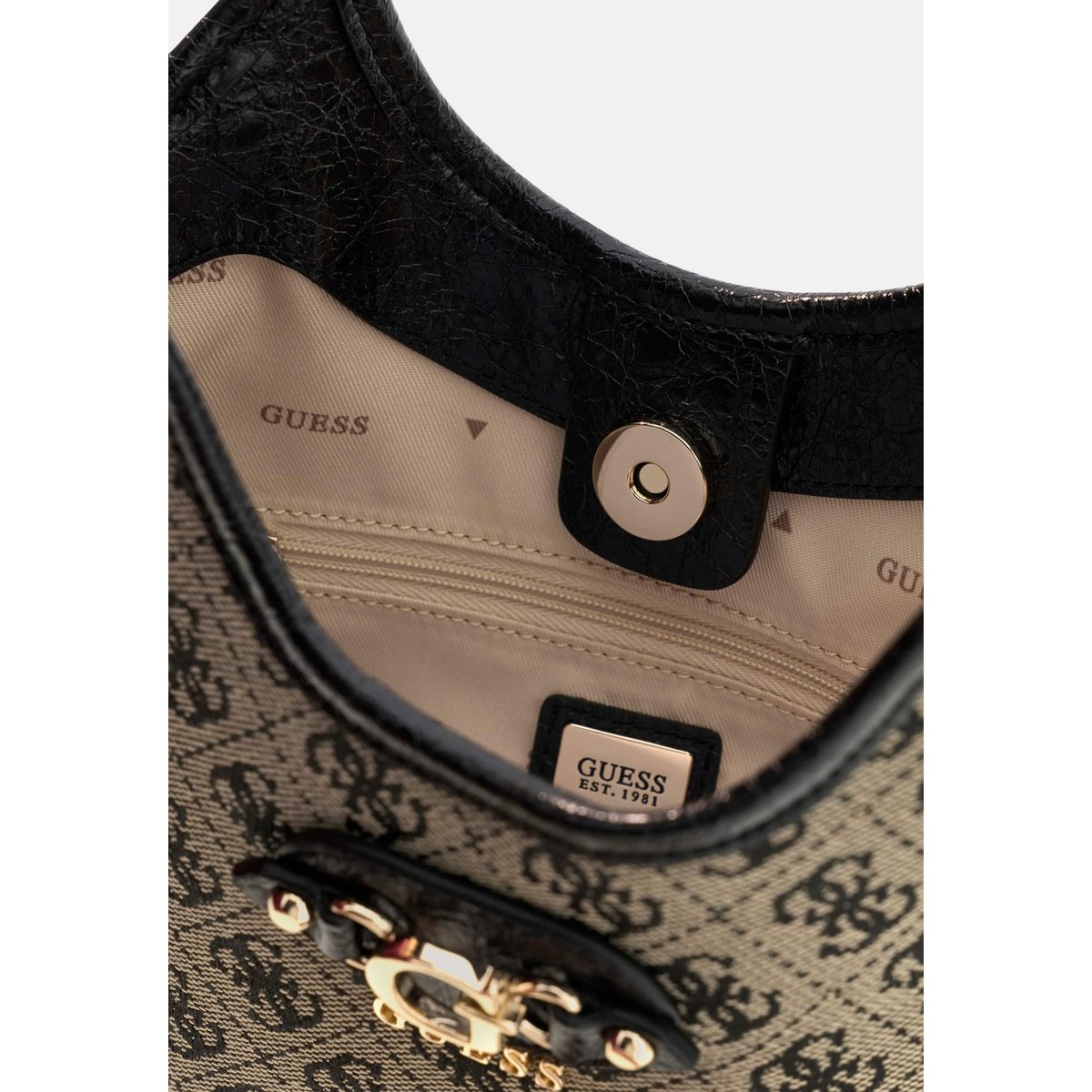 Samantha Logo Mini Shopper noir multi, GUESS