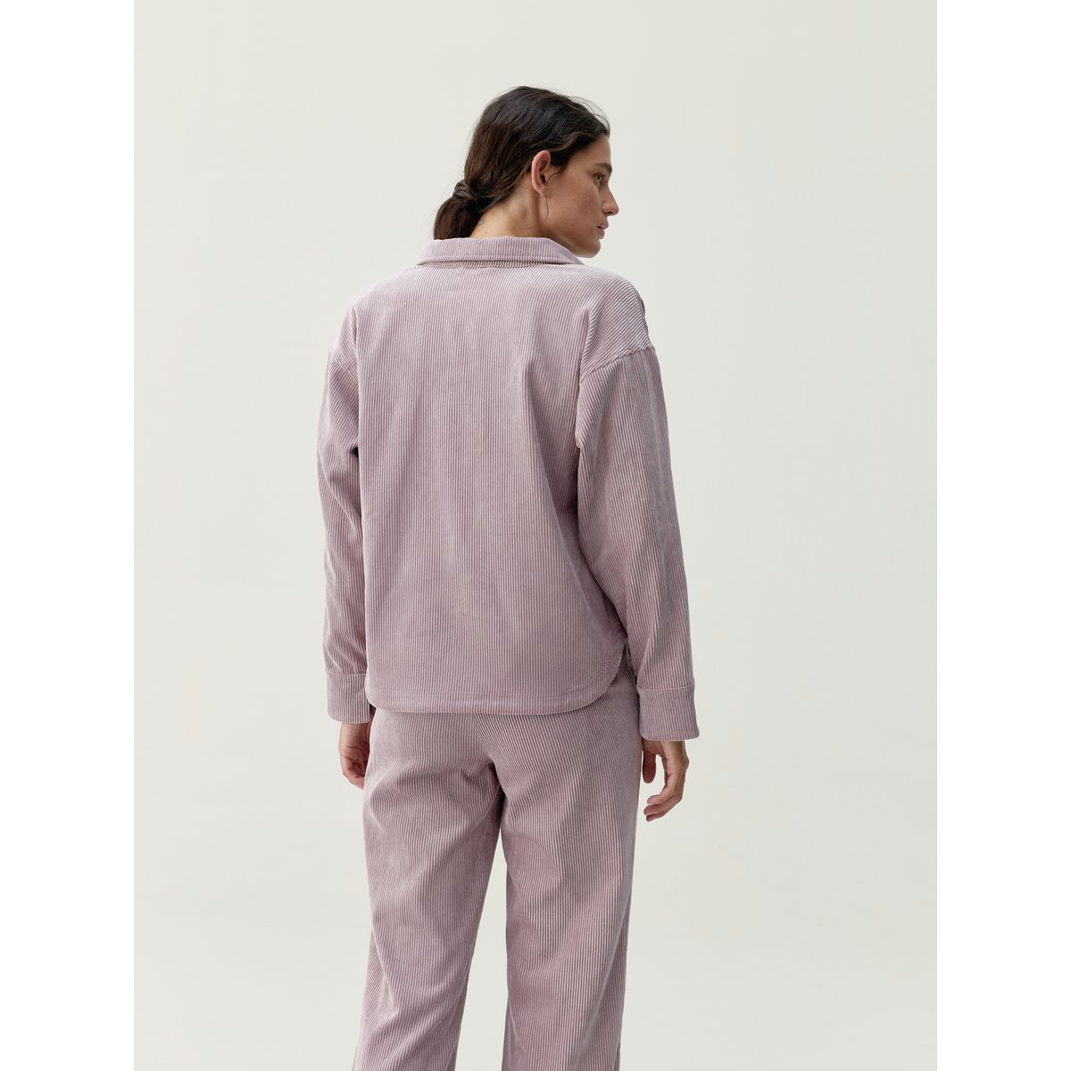 T-shirt de sport femme Zinnia Manches longues col polo rose bois, BORN