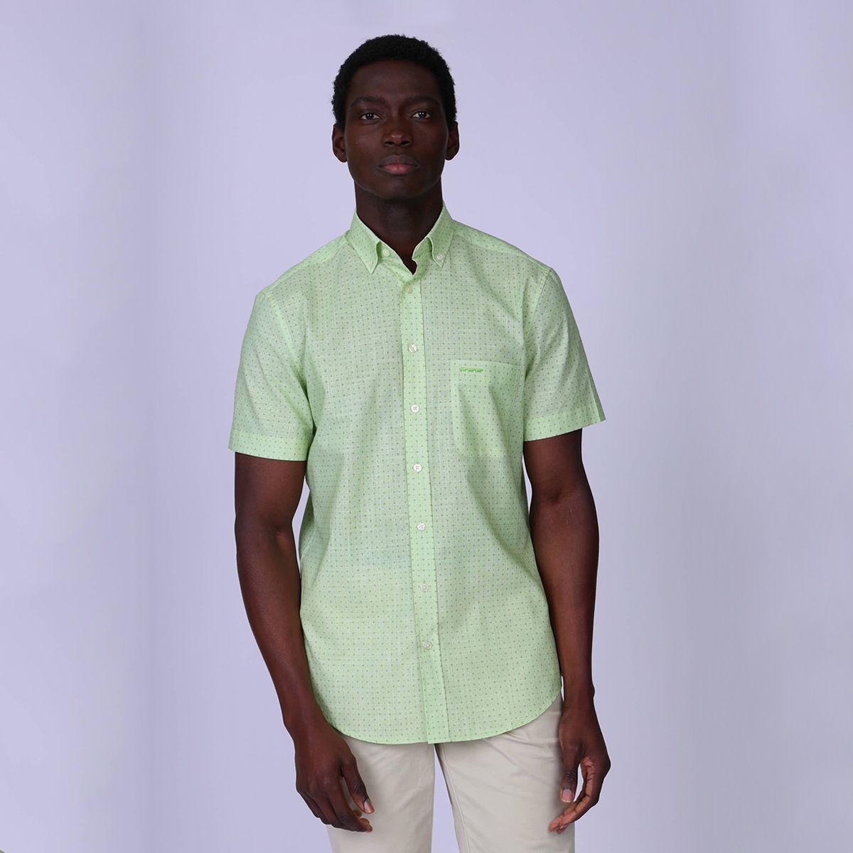 Chemise Garret vert clair, MISE AU GREEN
