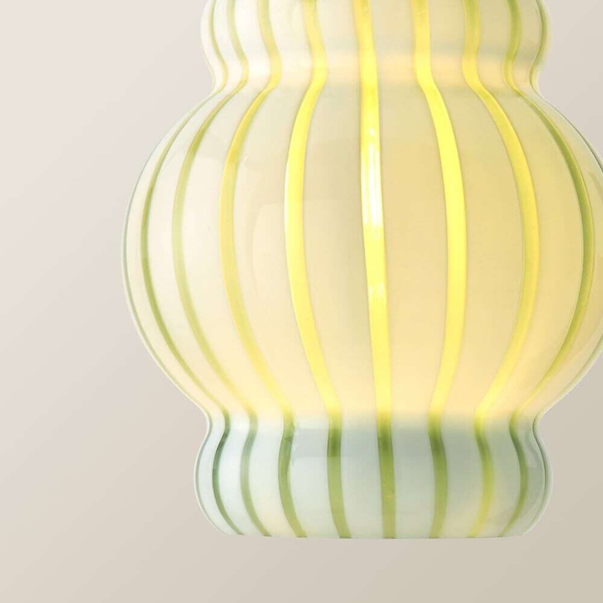 Toffee Stripe Glass Pendant Light green, SO'HOME
