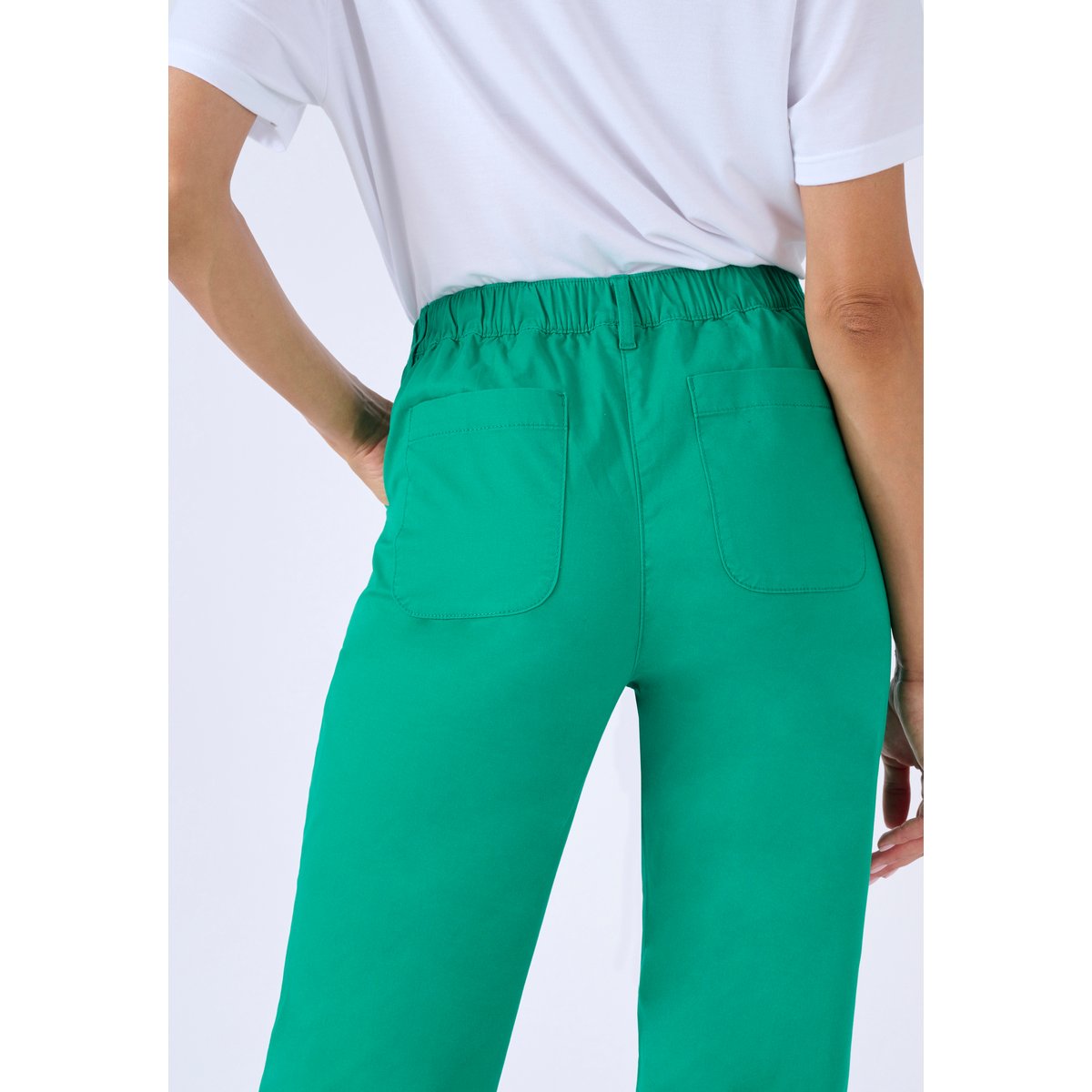Pantacourt coton stretch vert, DAMART