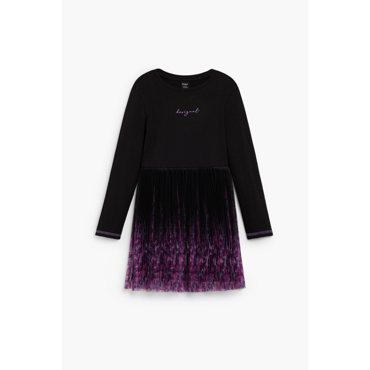 ROBE ASYMÉTRIQUE IMPRIMÉE noir, DESIGUAL