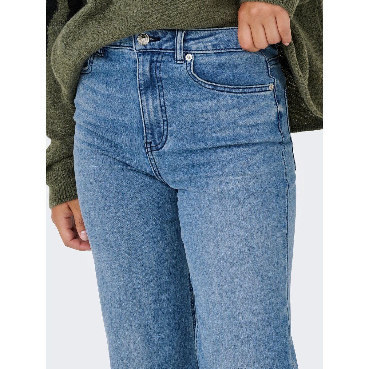 Jean À Jambe Large medium blue denim, ONLY