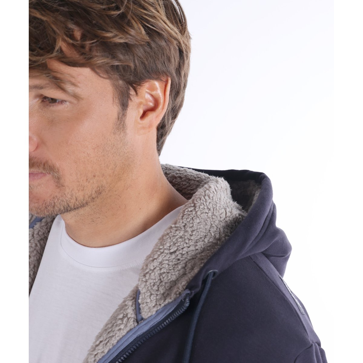 Sweat capuche doublure sherpa SWEM deep marine, OXBOW