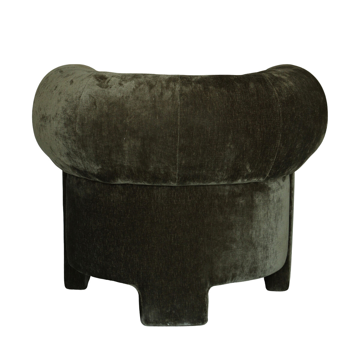 Dexter Velour Upholstered Curved Chair khaki, ÉDITÉ