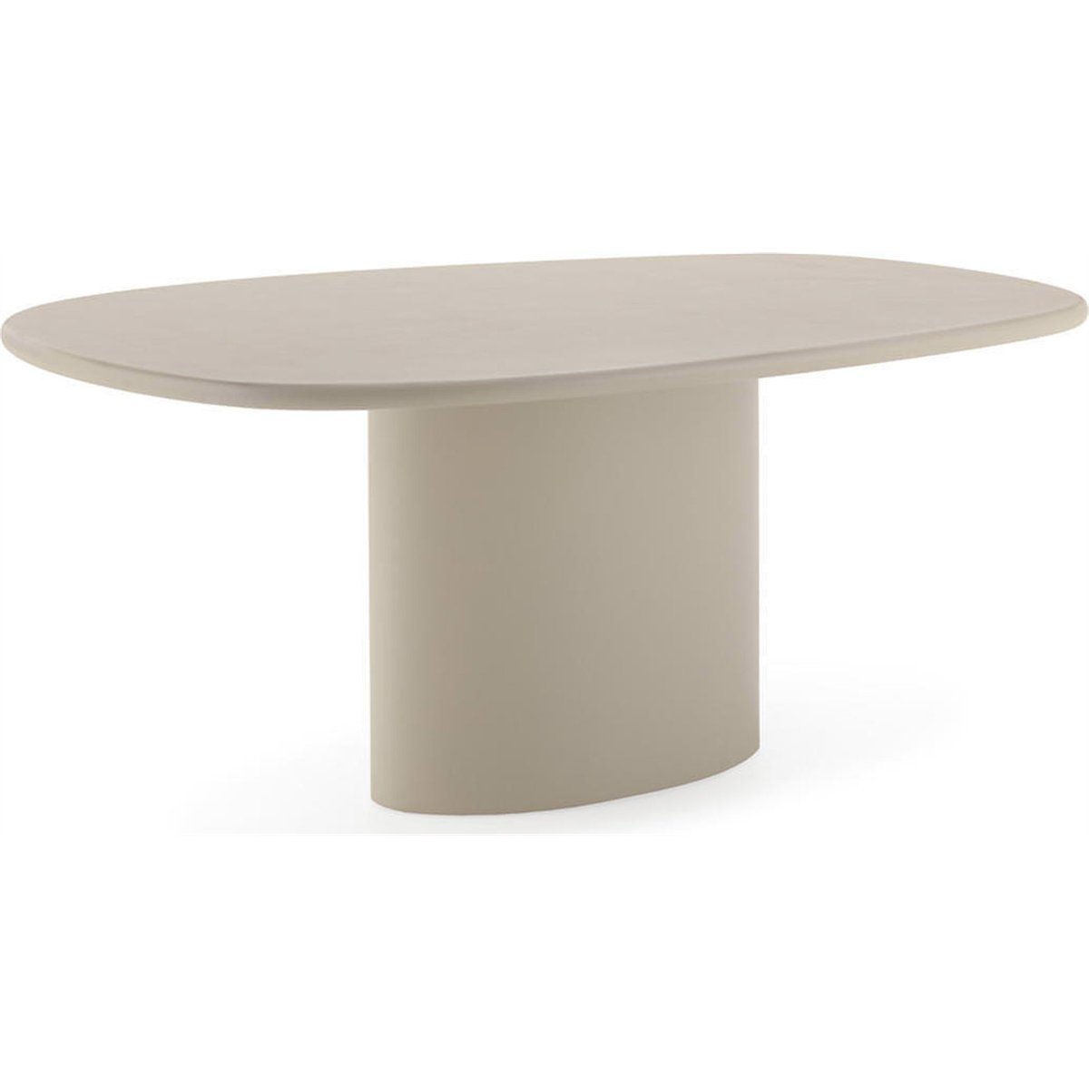 Table à manger ovale effet pierre taupe, RECOLLECTION