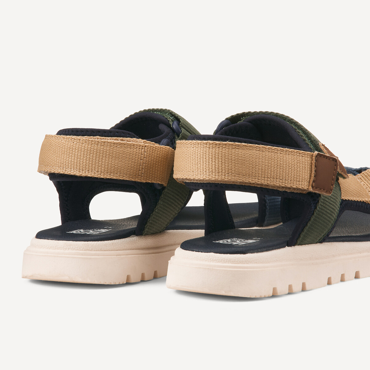 Sandales ouvertes à scratchs multicolore, LA REDOUTE COLLECTIONS