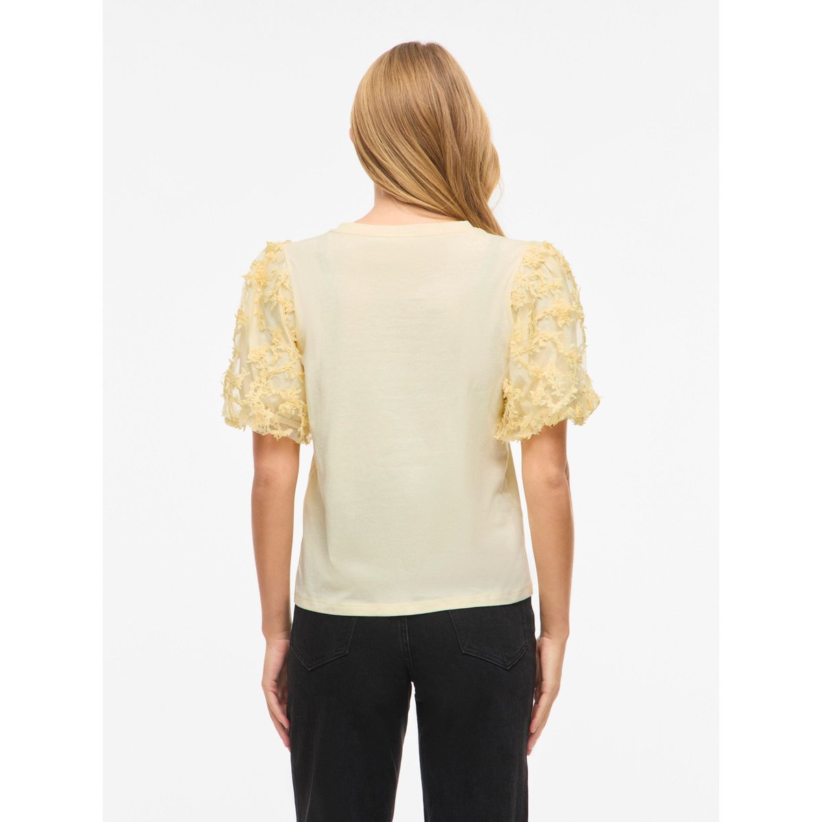 Top À Manches Courtes pastel yellow, VILA