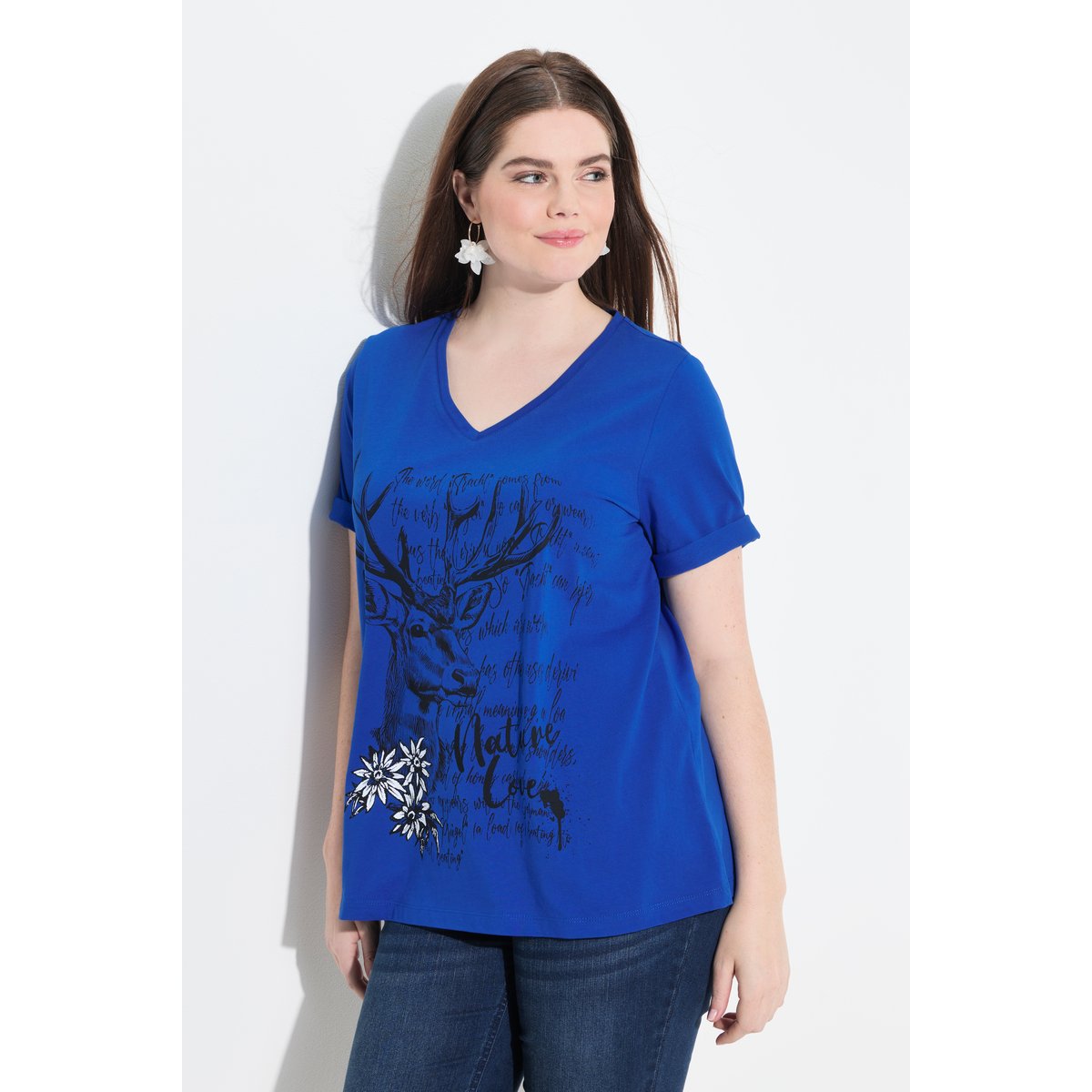 T-shirt à imprimé esprit traditionnel bleu roi, ULLA POPKEN