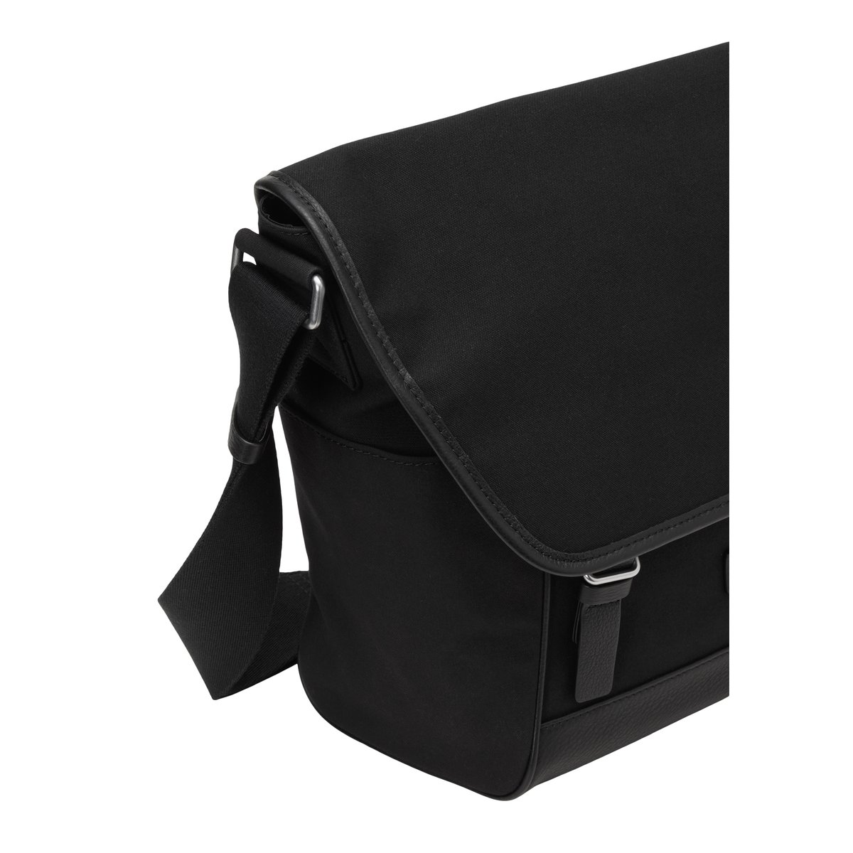 Sac de travail en toile, modèle Moa avec détails en cuir véritable noir, MARC O'POLO