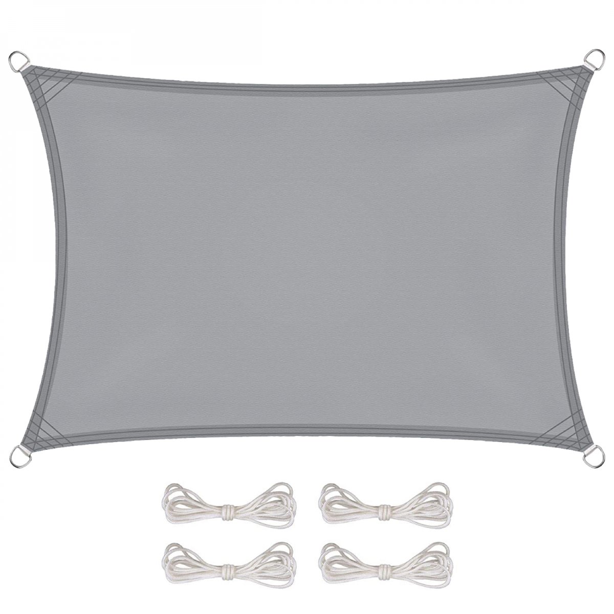 Voile d'ombrage rectangulaire gris, LINXOR