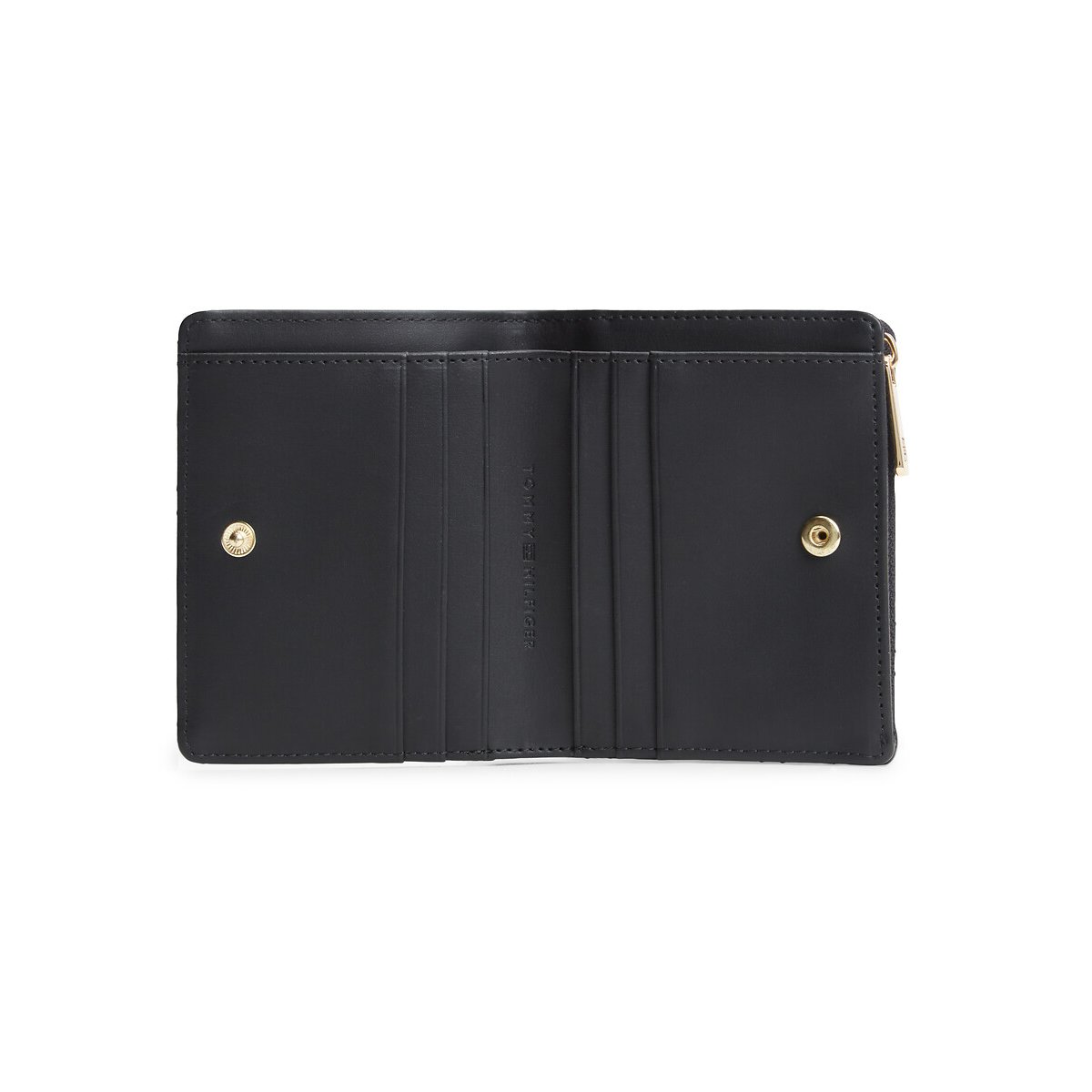 Porte-monnaie matelassé, BIFOLD noir, TOMMY HILFIGER