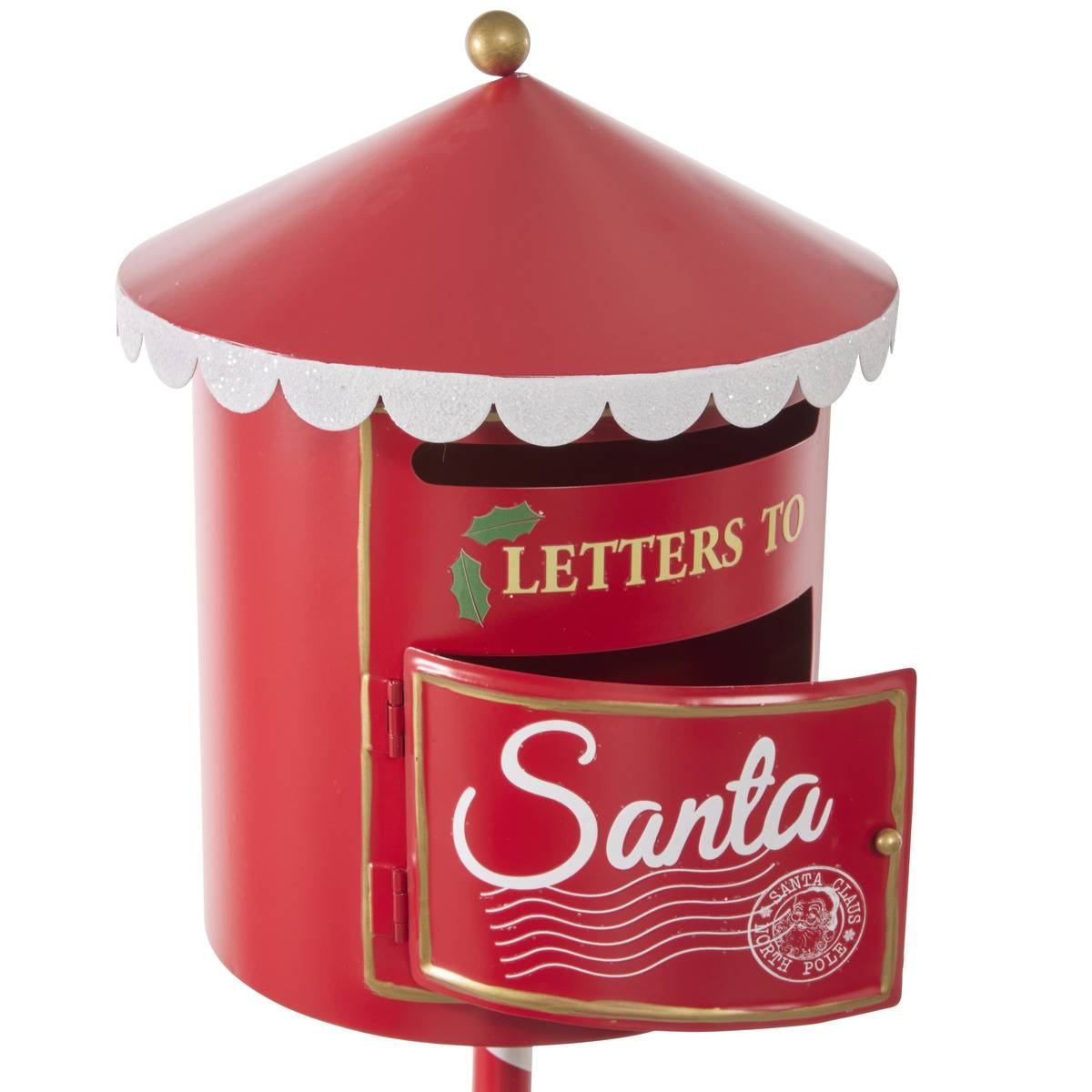 Boîte aux lettres de Noël en métal rouge H. 59 cm rouge, FEERIC LIGHTS & CHRISTMAS